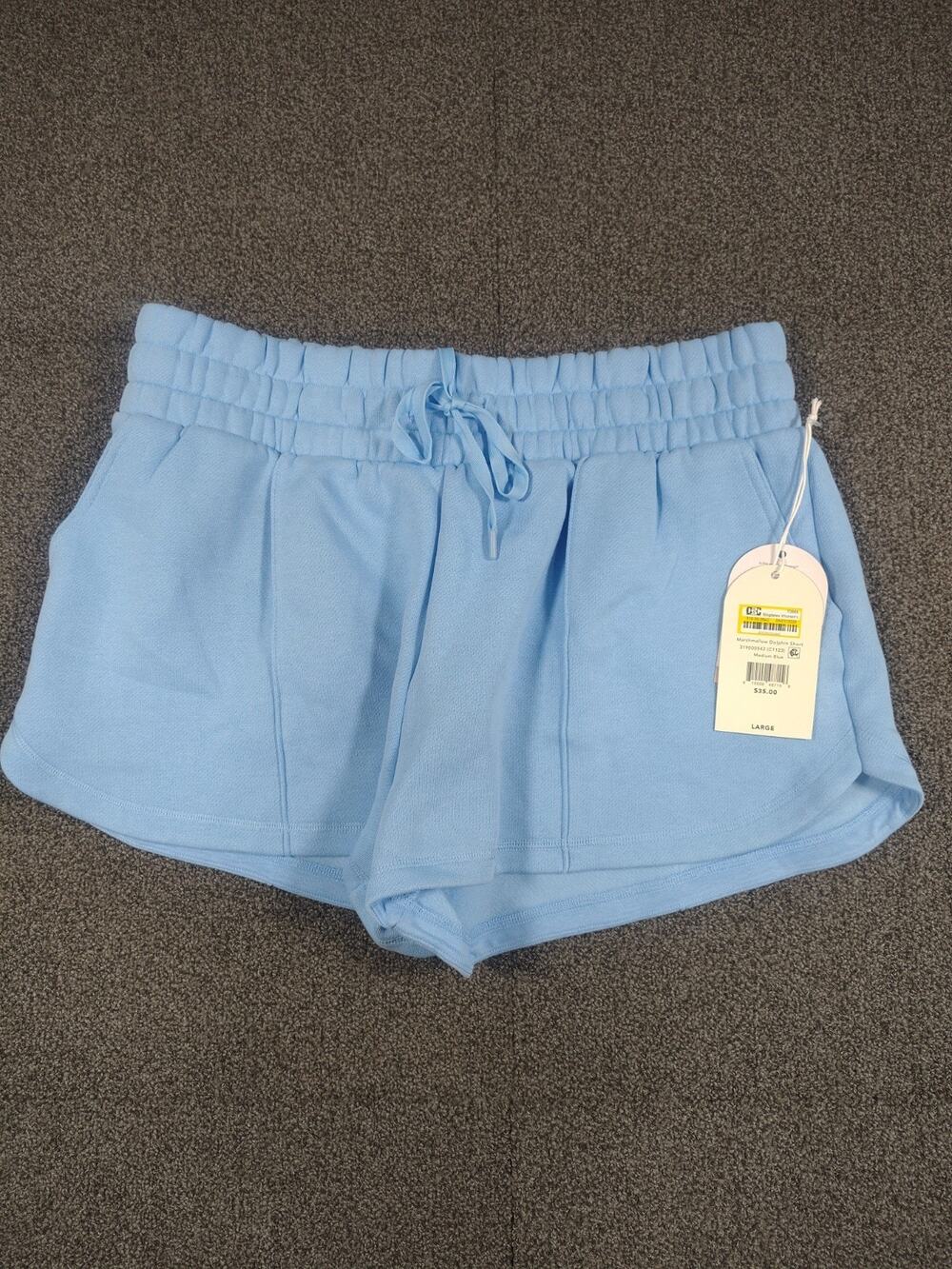 New Blogilates Women's Size L Mommy & Me Marshmallow Dolphin Shorts Blue